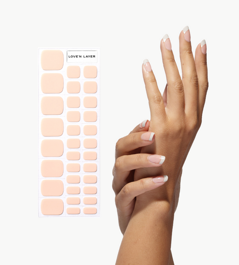 Mix French Manicure Classic & Solid toe Natural Nude