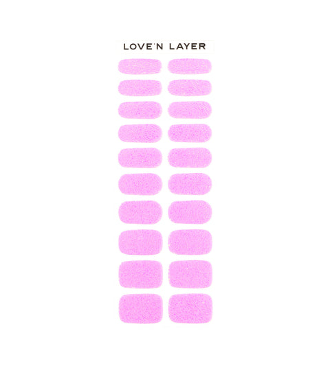 Square Sparkle Pink Nail polish Layers