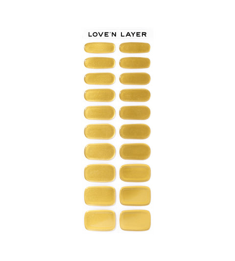 Metallic Shiny Gold Nail polish Layers