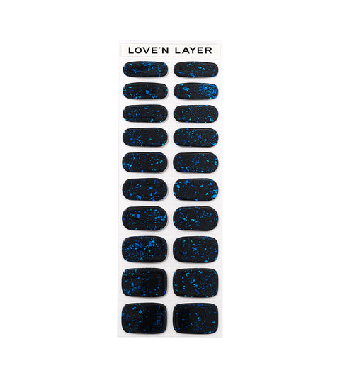 Space Deep Blue Nail polish Layers