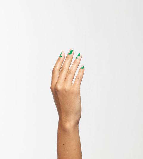 Abstraction B. Green Nail polish Layers