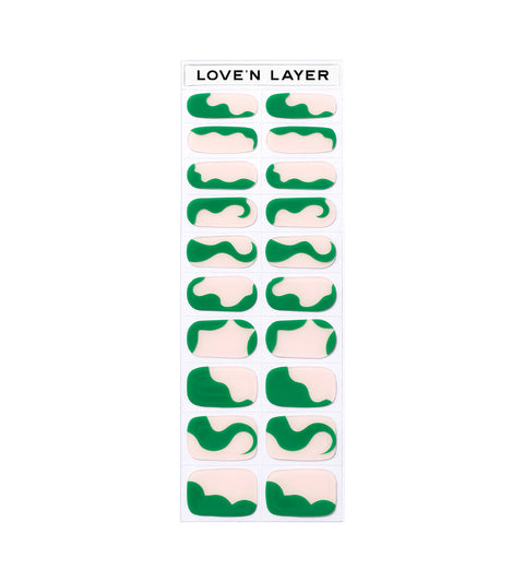 Abstraction B. Green Nail polish Layers