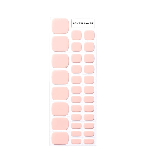 Solid Toe Light Pink Nail polish Layers